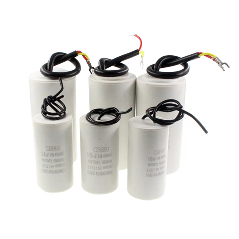 450V 3UF 4UF 5UF 6UF 8UF 10UF 12UF 15UF 18UF 20UF 25UF 30UF 35UF 40UF 45UF 50UF Motor Run Capacitors CBB60 Spade Tabs 450VAC - купить по