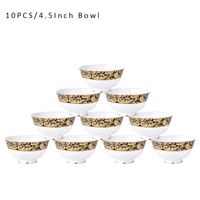 luxury gilded tableware fruit salad rice bowl bone china restaurant and hotel supplies handmade anti scalding noodle bowls sets