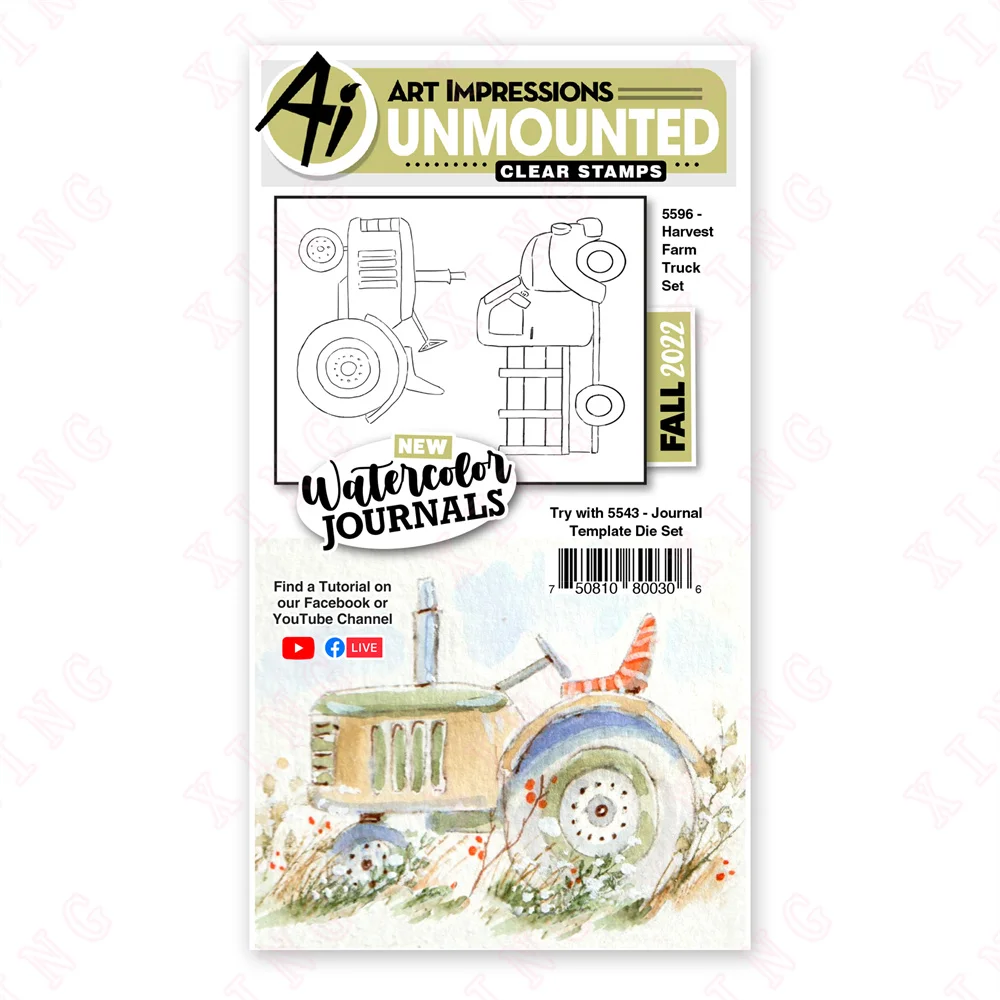 

2022 Scrapbook Decoration Craft Clear Silicone Stamps Metal Cutting Dies Embossing Templates New Arrival Harvest Farm Truck Set