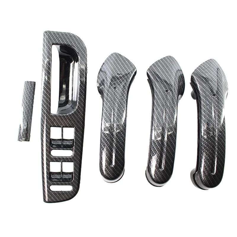 

5 Pcs / Set Window Glass Lift Button Control Panel Door Handle Cover For-Golf 4 Jetta MK4 Bora 1998-2004