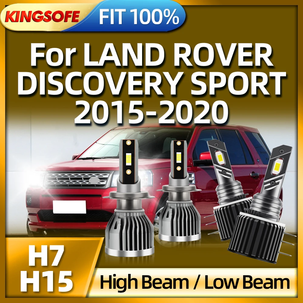 

KINGSOFE 26000LM H7 светодиодные лампы H15 Автомобильная фара головного света для LAND ROVER DISCOVERY SPORT 2015 2016 2017 2018 2019