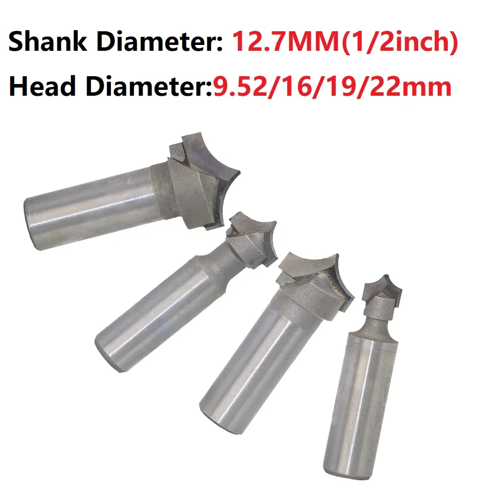 

1 Pcs Router Bit Miling Cutter W/12.7mm Shank Round Nose Bits Round Point Cut Bit Sharp Cutter Solid Carbide