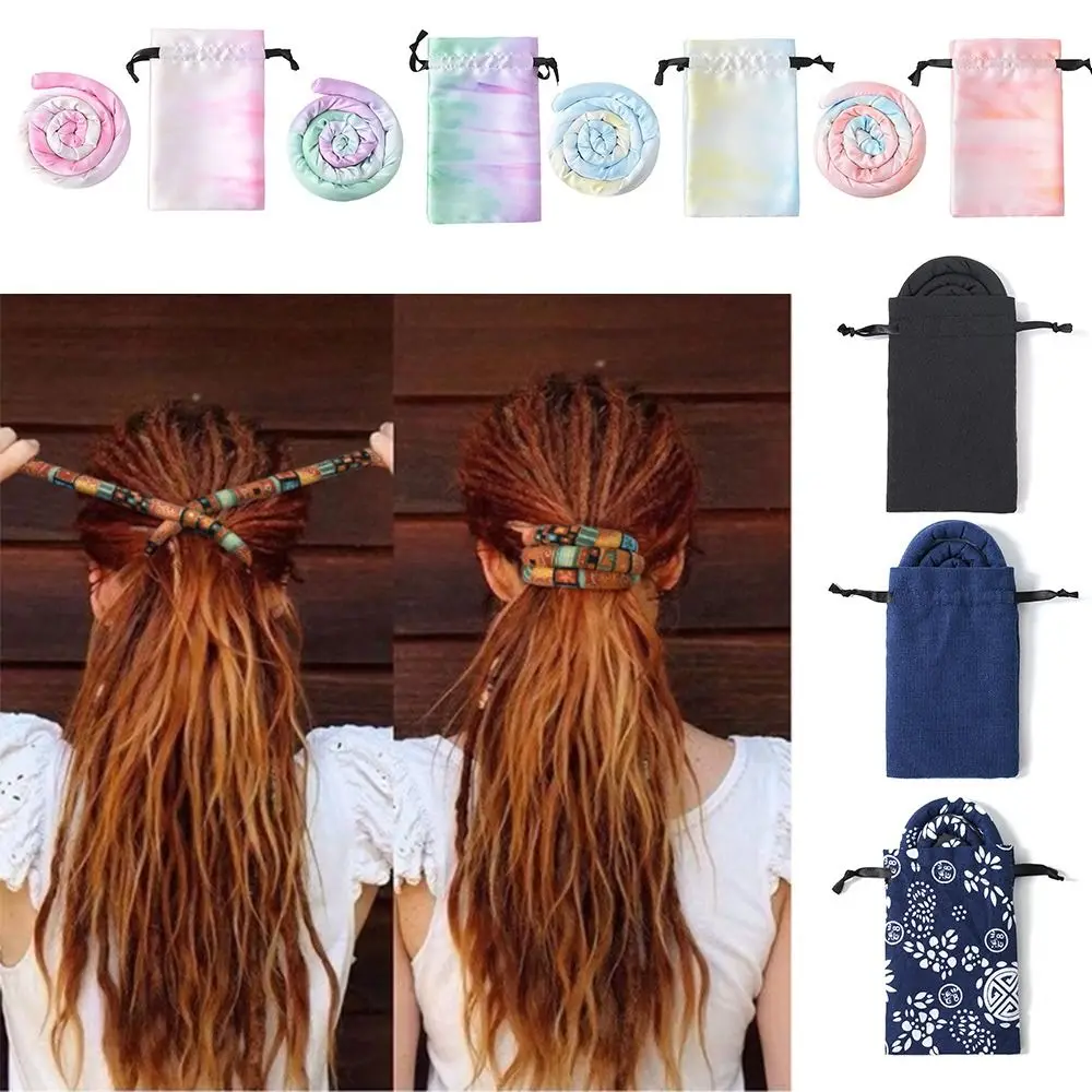 

Fashion Hairband with Bag Bendable Spiral Lock Hair Tie Hair Accessories Long Ponytail Holder Hair Band Rope