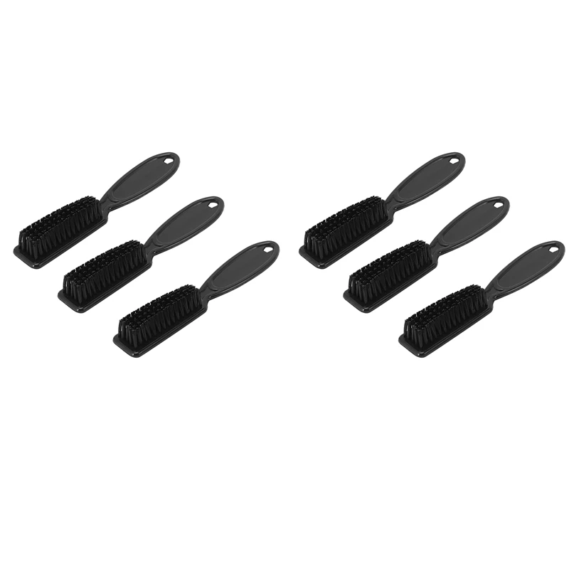 

6Pcs Fade Brush Comb Scissors Cleaning Brush Barber Shop Skin Fade Vintage Oil Head Shape Carving Cleaning Brush