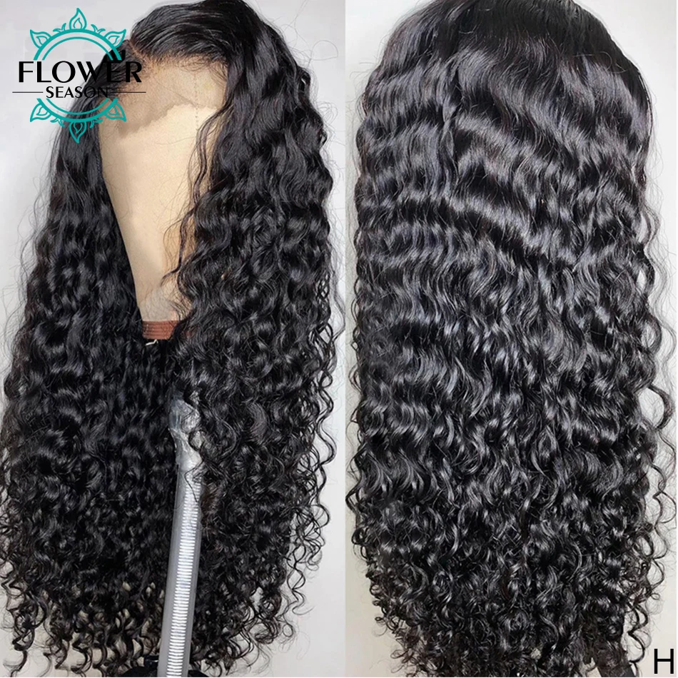 

Curly Human Hair Wigs Brazilian Remy for Women Transparent 13x6 Lace Front Human Hair Wig with baby hair 360 Lace Frontal Wigs