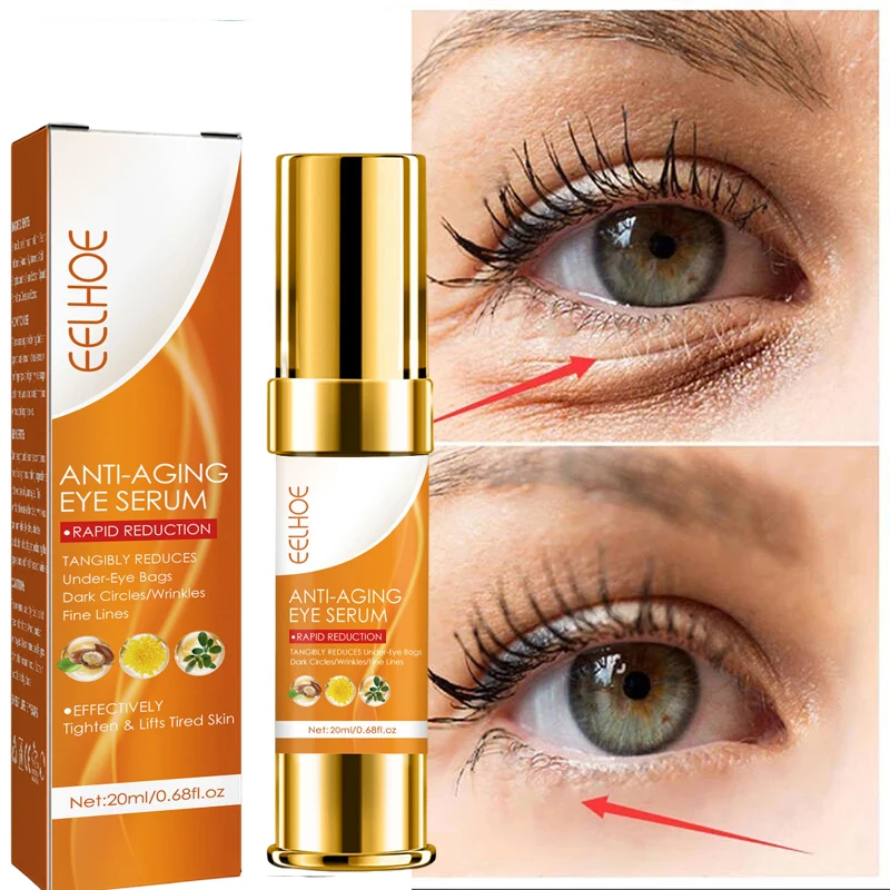 

Anti-Wrinkle Eye Serum Remove Eye Bags Puffy Dark Circles Reduce Wrinkles Fine Lines Anti-Aging Firming Moisturizing Eyes Care