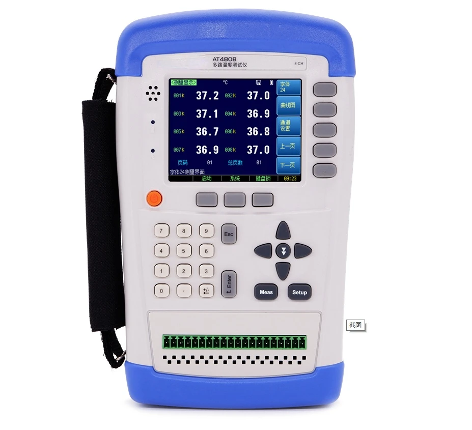 

AT4808 -200C-1300C 8 CHANNEL MAX.128 UNIVERSAL THERMOCOUPLE HANDHELD MULTI- TEMPERATURE METER