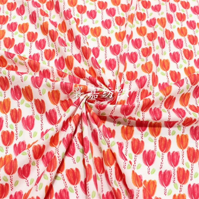 

100X145cm 130g Cotton Small Floral Fabric, Digital Active Print, Children's Clothing, Women's Clothing Fabric