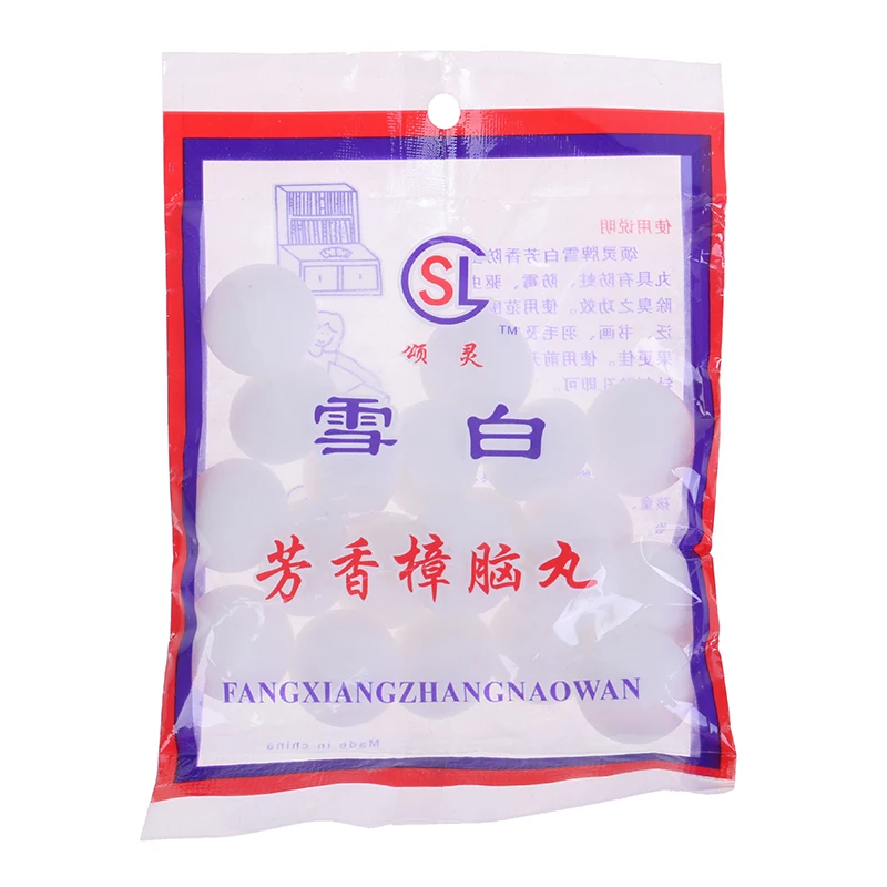 

20Pcs/Bag Natural Mothballs Anti-mold Moth Repellent Camphor Ball