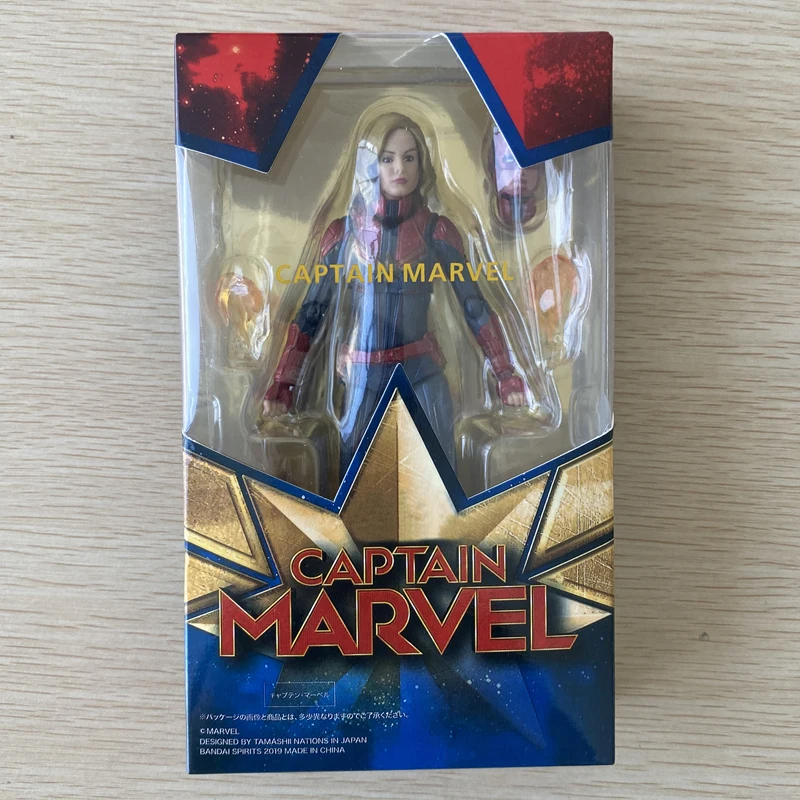 

Disney Shf Captain Marvel Action Figure Marvel Avengers Articulated Joint movable Collectable Model Toy Gift
