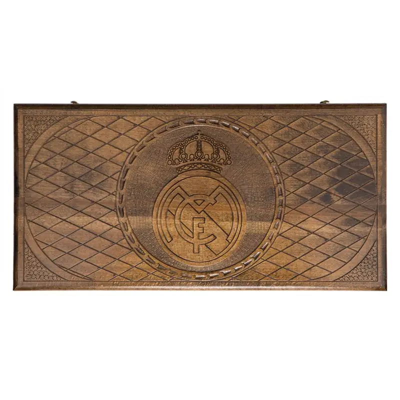 Нарды резные &quotРеал Мадрид&quot Ustyan. Бесплатная доставка