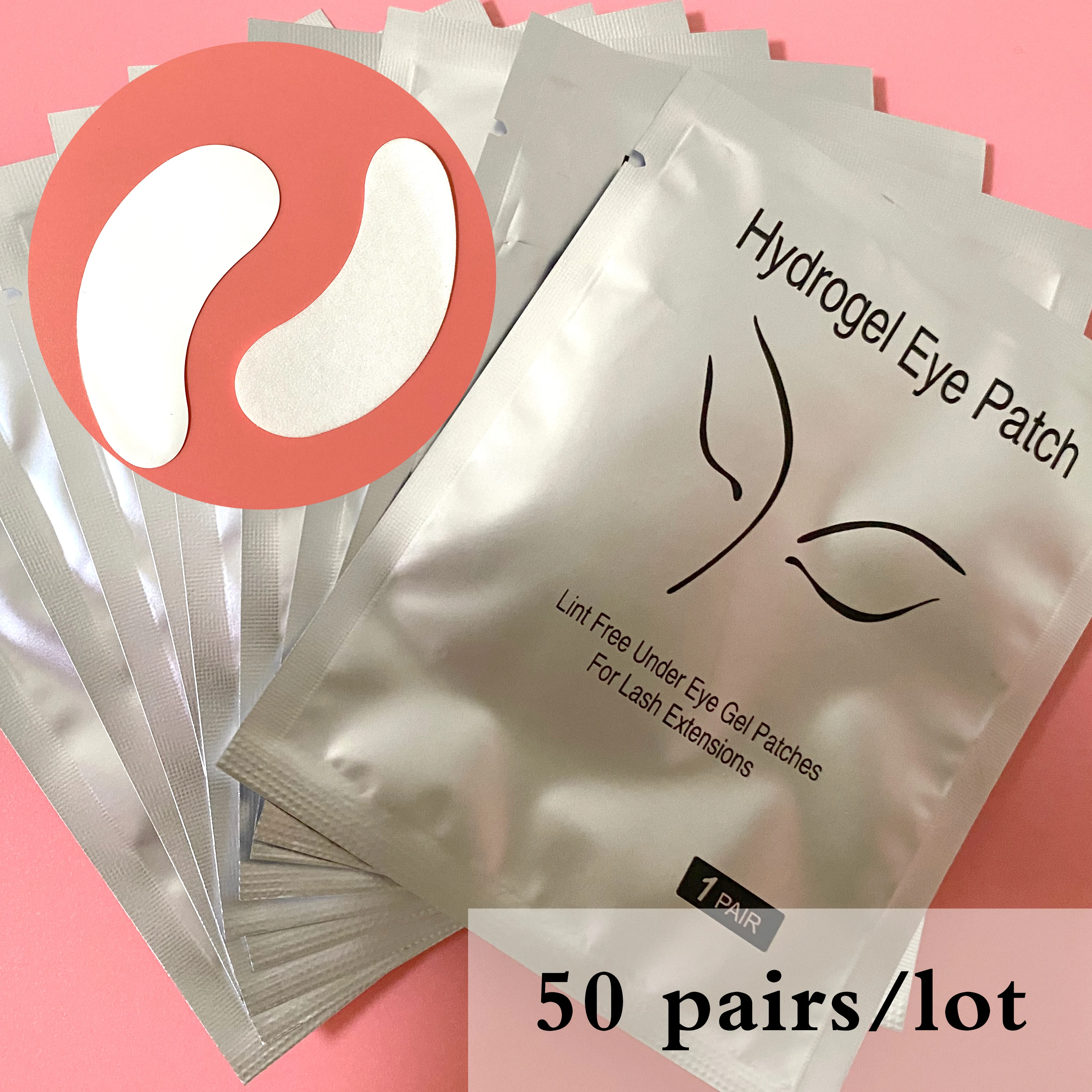

50 Pairs/Lot Grafted Paper Eye Patches Pads Stickers for Eyelash Extension Under Eyepads Hydrogel Gel Mask Eyepad Makeupkeup