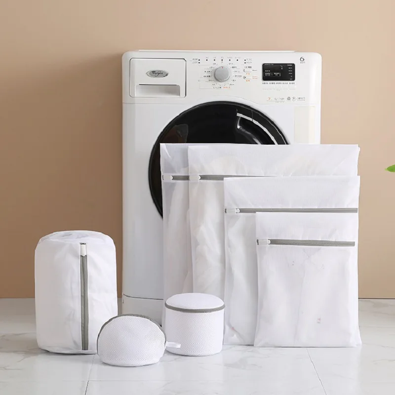 

3/4/5PCS Zipper Mesh Wash Bags Household Washing Machine Bag For Laundry Underwear Bra Dirty Clothes Organizer Laundry Basket