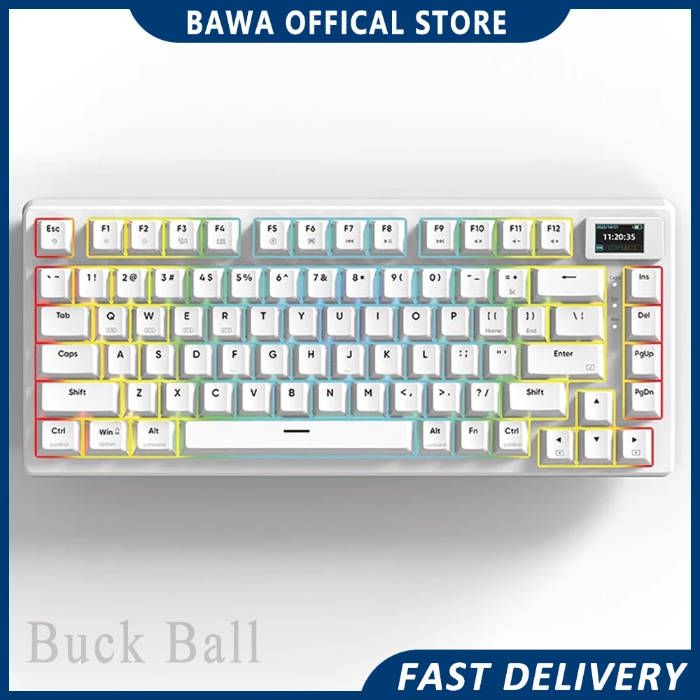 

Беспроводная Механическая игровая клавиатура Monka 3075 Pro, Bluetooth, Rgb подсветка