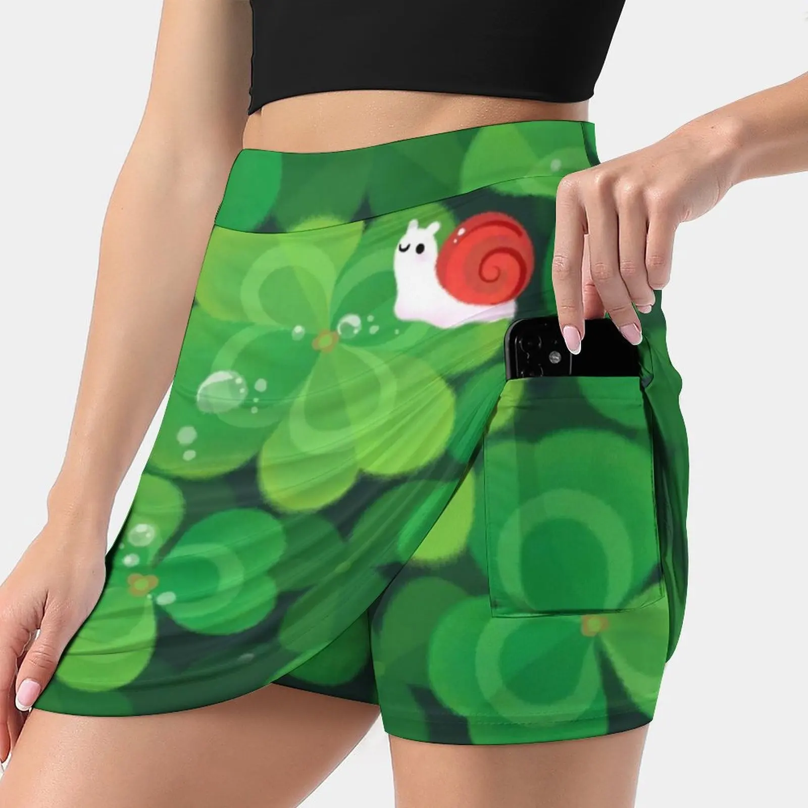 Юбка женская с улиткой Happy Lucky модная мини-юбка офисная короткая юбка хлопковая