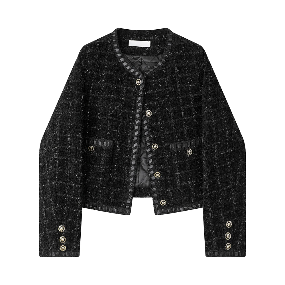 Xinmonlee черная высококачественная темпераментная изящная универсальная верхняя