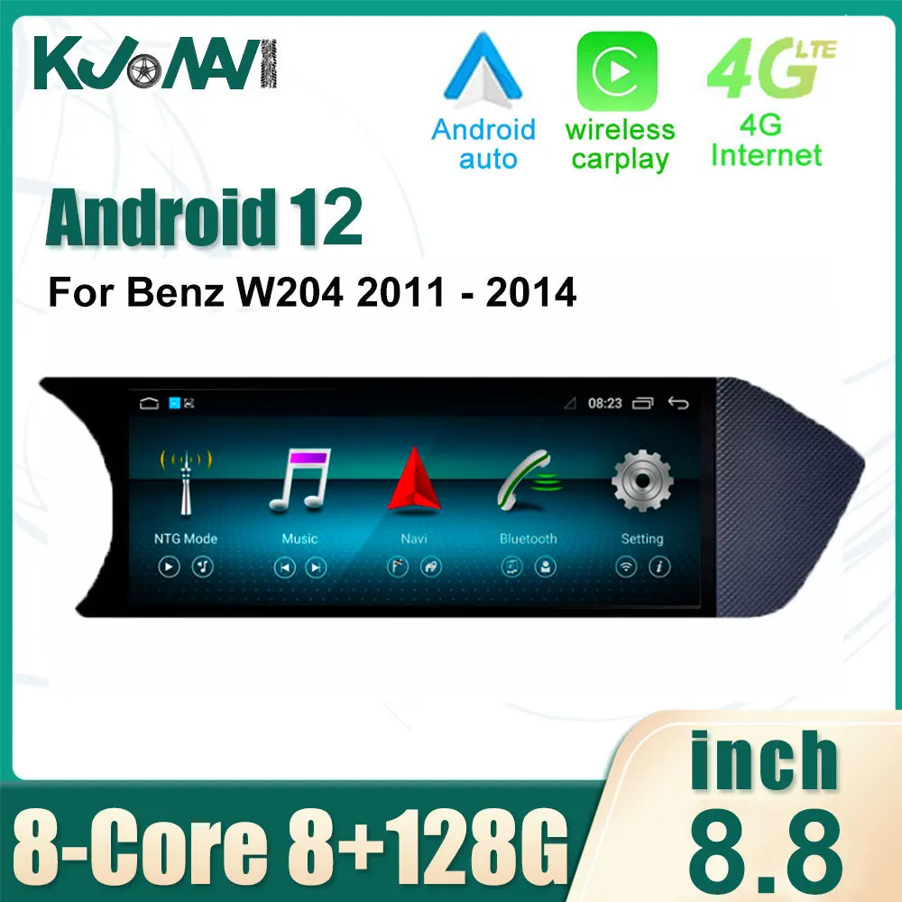 

For Benz W204 2011 - 2014 Android 12 Touch Screen 8.8 Inch Car Accessories Multimedia Auto Carplay Monitors Video Radio Playerr