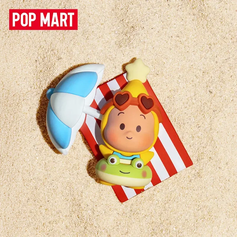 Фото POPMART POP BEAN Island Vacation Series: Магнит на холодильник, оригинальная игрушка-сюрприз в закрытой упаковке, кавайная аниме-фигурка, таинственная коробка-сюрприз №5