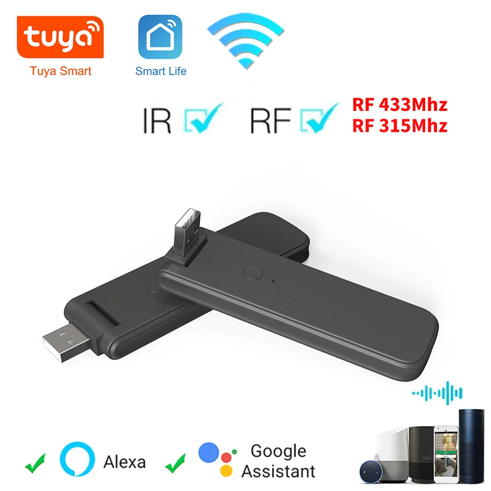 Фото Tuya Smart RF ИК-пульт дистанционного управления Wi-Fi USB Power Умный дом для кондиционера ТВ LG TV Поддержка Alexa, Google Home Assistant №1