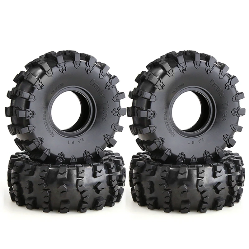 

4PCS 150MM 2.2 Rubber Big Tires Wheel Tyres For 1/10 RC Crawler Car Axial Wraith SCX10 Capra Traxxas TRX4 TRX6 D90