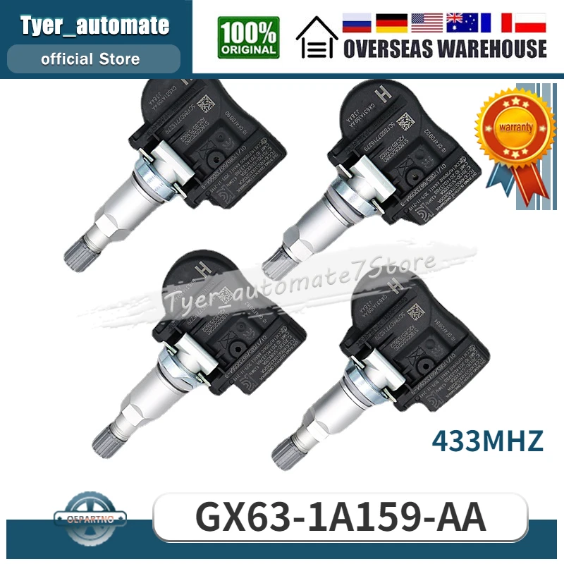 Датчик контроля давления в шинах TPMS GX631A159AA 433 МГц для Land Rover Defender Discovery Freelander LR2 LR3 LR4 Range Rover