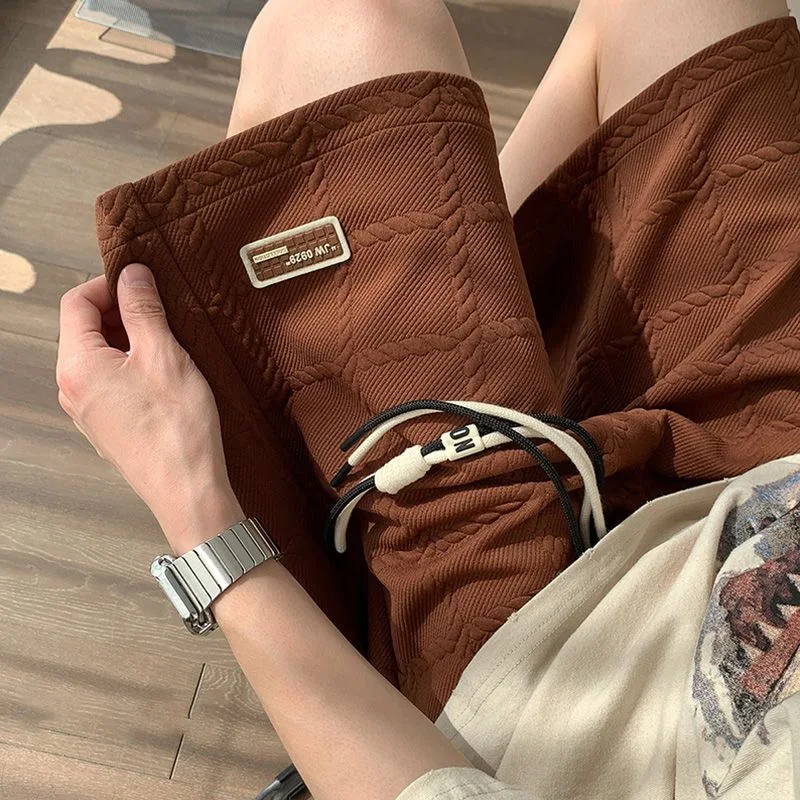 

Korean Fashion Men Jogger Shorts Summer Casual Shorts Outwear Men Clothing Bottoms Elastic Waist Streetwear