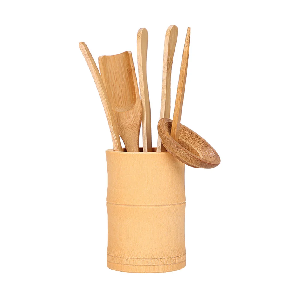 

6Pcs Tea Ceremony Accessories Gift Set with Bamboo Tea Spoon Tea Scoop Clip