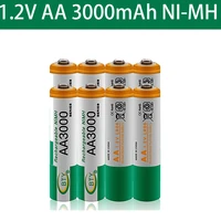 2022 new premium 1 2v aa 3000mah ni mh 1 2 v rechargeable 2a battery 3000 free shipping