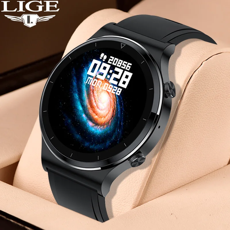 

LIGE Smart Watch Full Touch Screen Bluetooth Call Smart Wristbands Men IP68 Waterproof Custom Dial Sport Watch Women for xiaomi