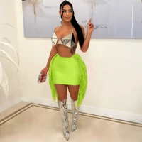 wishyear 2022 sexy lace up fringe skirts for women rave festival club outfits summer fashion high waist mini skirt dropshipping