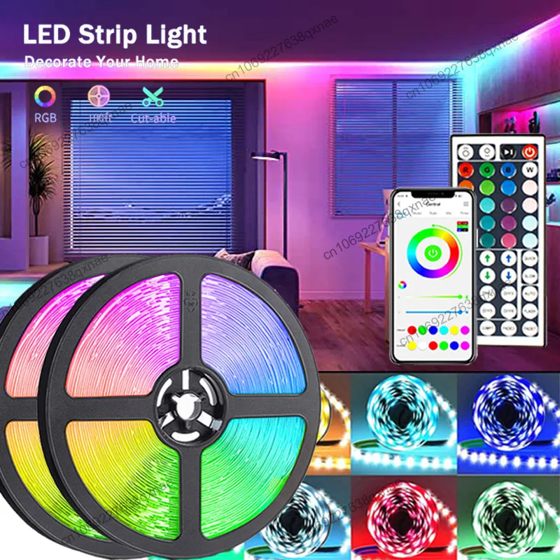 

RGB SMD5050 Led Strip Lights Bluetooth Control LED Lights for Room Led1-5m 10m 15m 20m 30m Decoration Neon Lights Tira Led