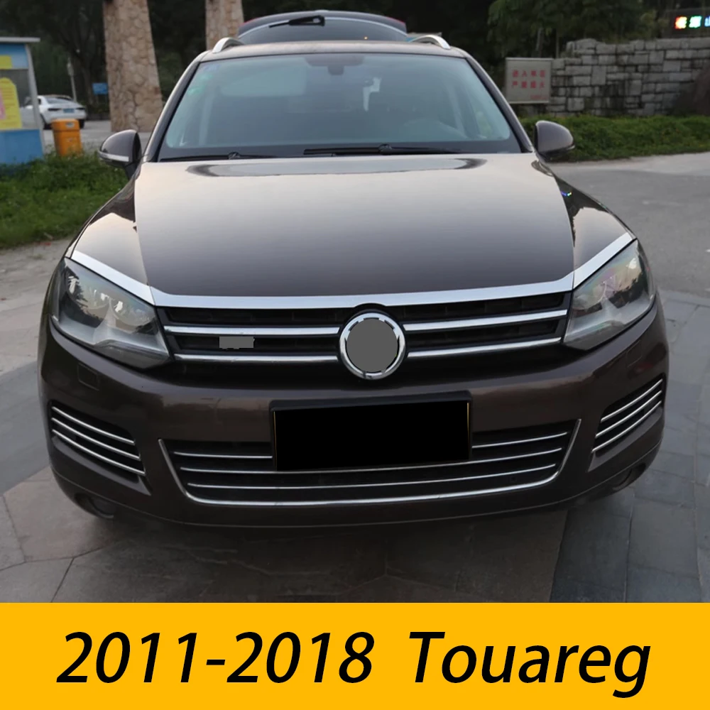 

Для Volkswagen 11-18 Touareg капот передняя крышка декоративная полоса хромированные аксессуары для модификации внешней части