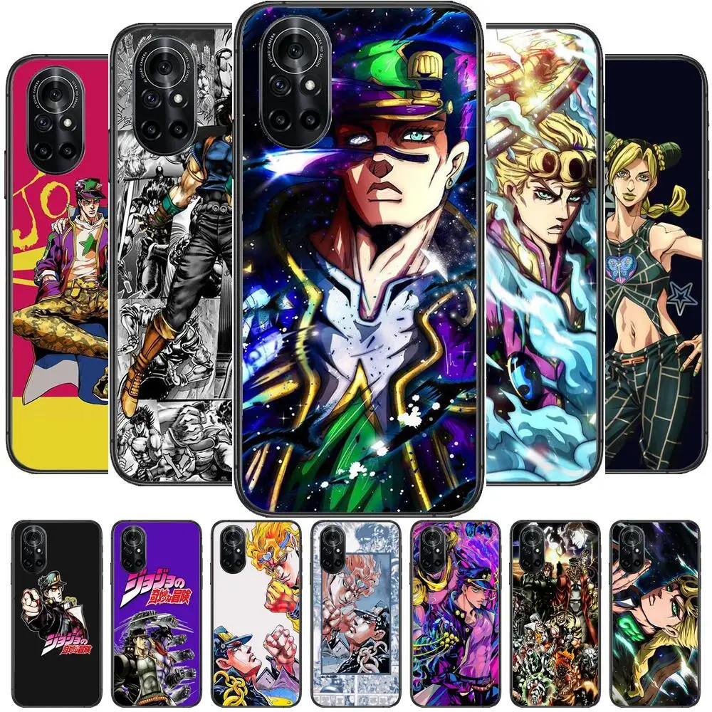 

JoJo's Kujo Jotaro anime Clear Phone Case For Huawei Honor 20 10 9 8A 7 5T X Pro Lite 5G Black Etui Coque Hoesjes Comic Fash d