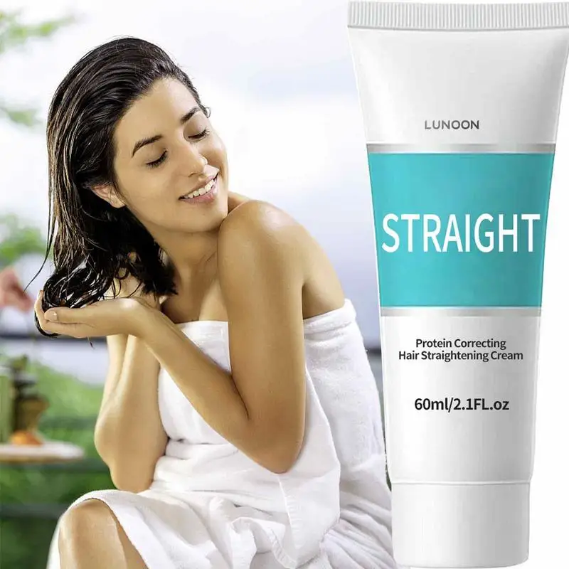 

Protein Correction Hair Straight Cream 60ml Damage Hair Repair Smooth Frizz And Split End Without Straightening Hair Care Cream