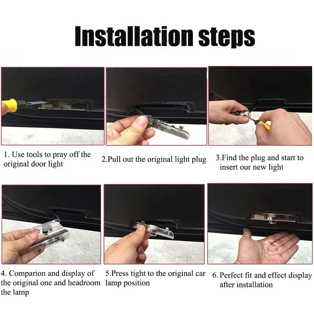 2 шт. светодиодные лампы приветствия двери автомобиля с логотипом проектора для