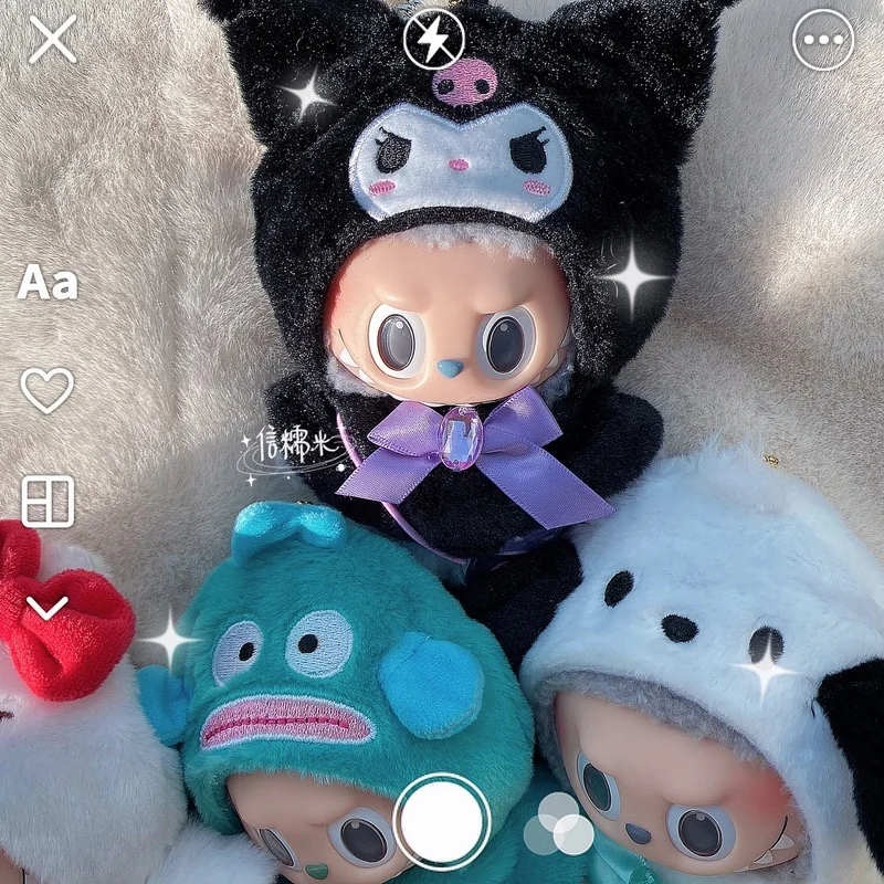 Виниловая кукла в стиле аниме Labubu The Monsters одежда накидка юбка костюм для сидения