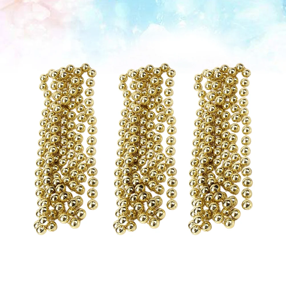 

3 Pcs Christmas Decor Party Hanging Pendant Tree Chain Xmas Decoration Wedding Bead
