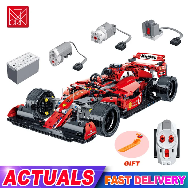 

Compatible with Lego Technical Formula F1 Remote-Controlled Racing Car Building Blocks Model MOC Kit Bricks Toys for Boys Gifts