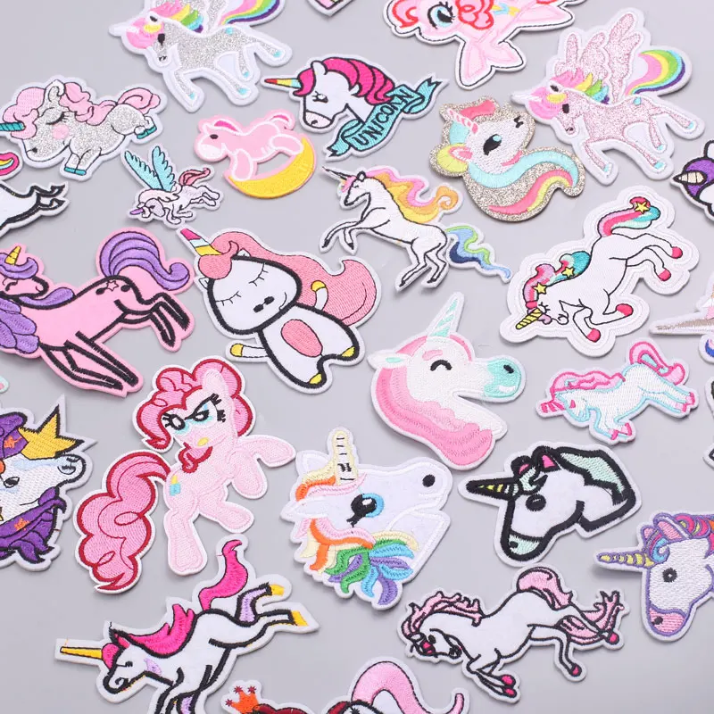 

Unicorn Patches Children's Clothing Iron-on Patches Embroidered Patches for Clorhing Stickers Sewing Embroidery on Clothes Badge