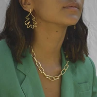 necklace earring set for women niche design versatile leaf drop earrings women romantic prom jewelry wholesale direct sales