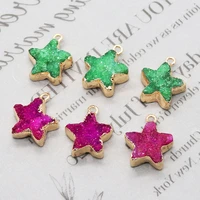 pentagram crystal charms natural stone pendants for diy making necklaces bracelet earrings trendy jewelry stars crystal charms