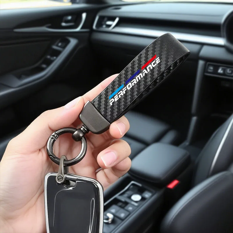 Фото Автомобильный брелок из карбоновой кожи класса люкс для BMW M Performance E46 E90 E60 F10 F30 E39 E36 F20 E87 G30 E92 E91 X5 Series №2