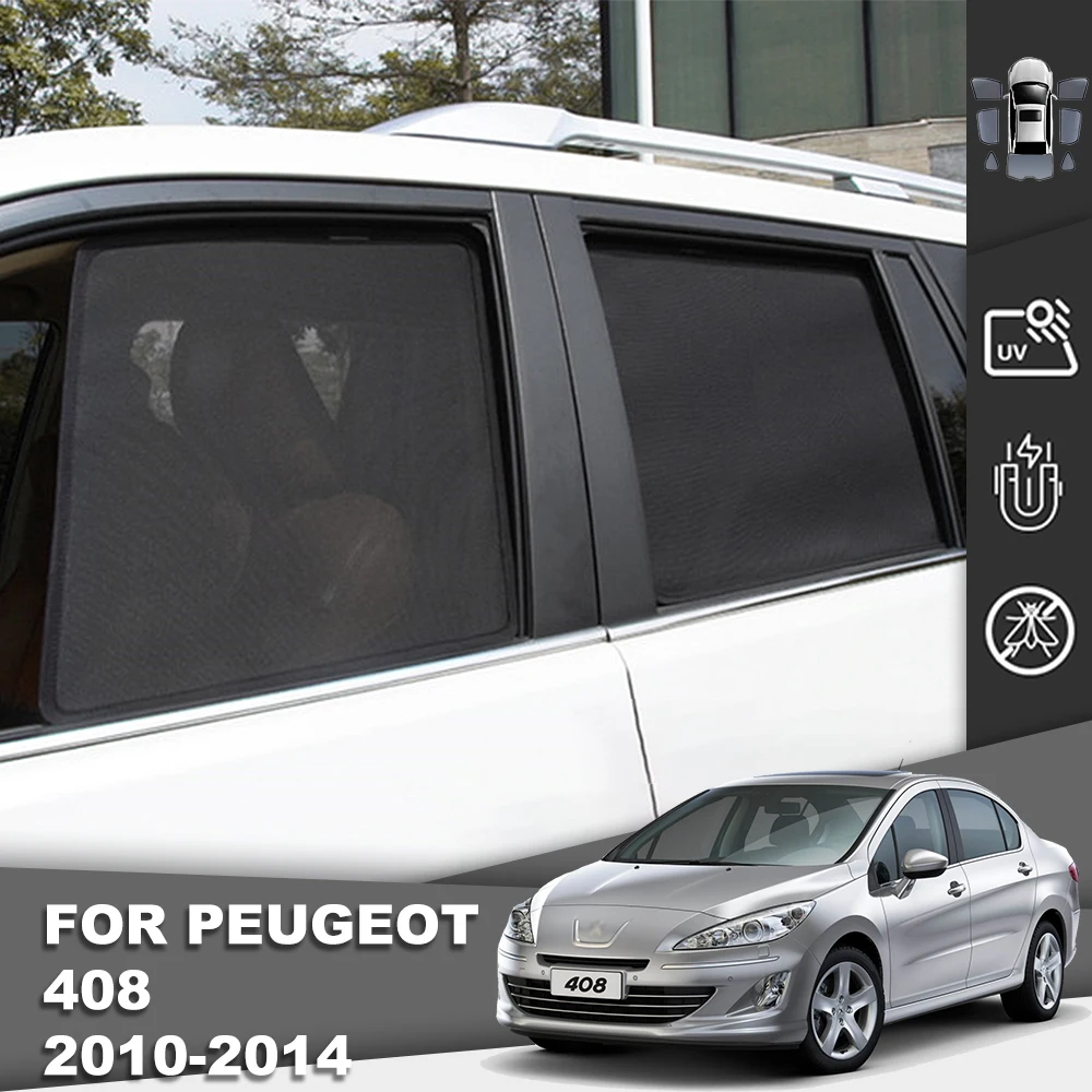 

Магнитный автомобильный солнцезащитный козырек для Peugeot 408 2010-2014, сетчатая рамка для переднего ветрового стекла, Детская шторка