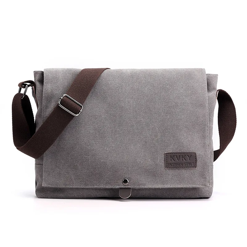New Men Canvas Crossbody Shoulder Messenger Bags Man New Fashion Cross Body Bag Casual Solid Multi Function Portable Male Bag