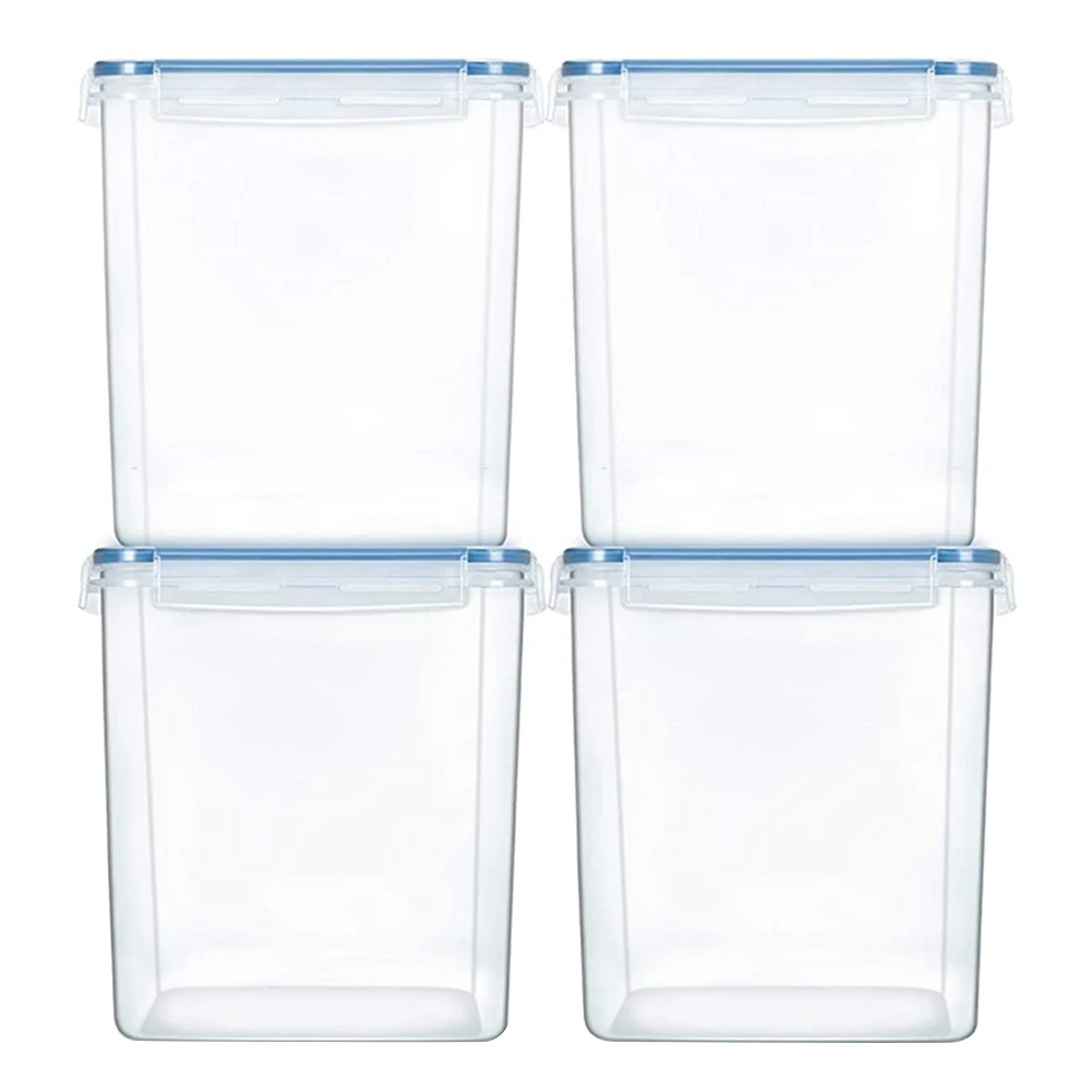 

Whole Grain Storage Tank Kitchen 5.2L Food Preservation Box Plastic Transparent Sealed Jar Set with Labels