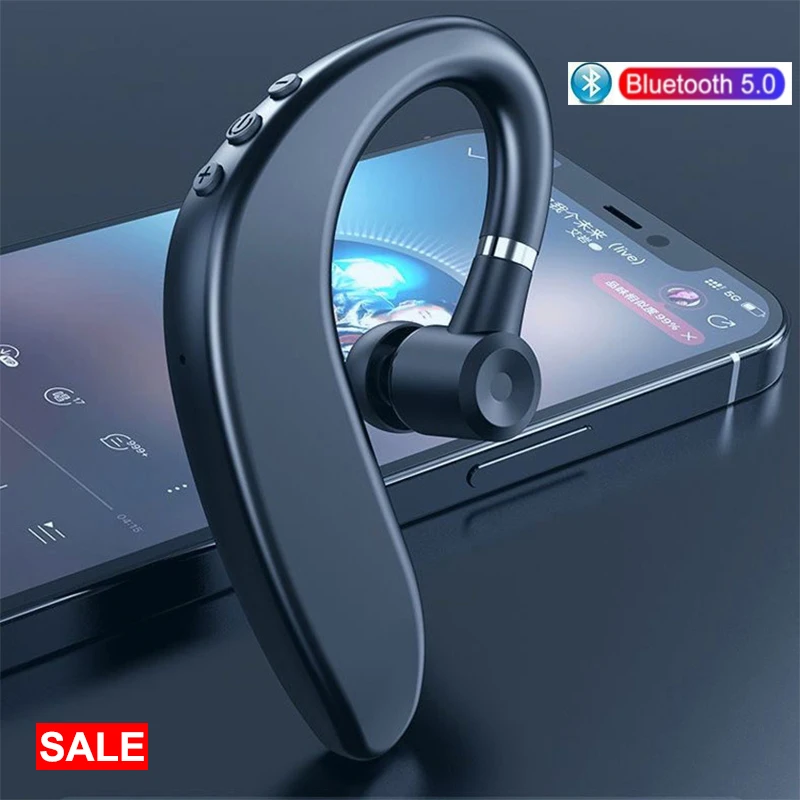 

Wireless Headphones with Microphone for All Smartphones Handfree Bluetooth Sports Earphones Mini HiFi Earbuds Business Headsets