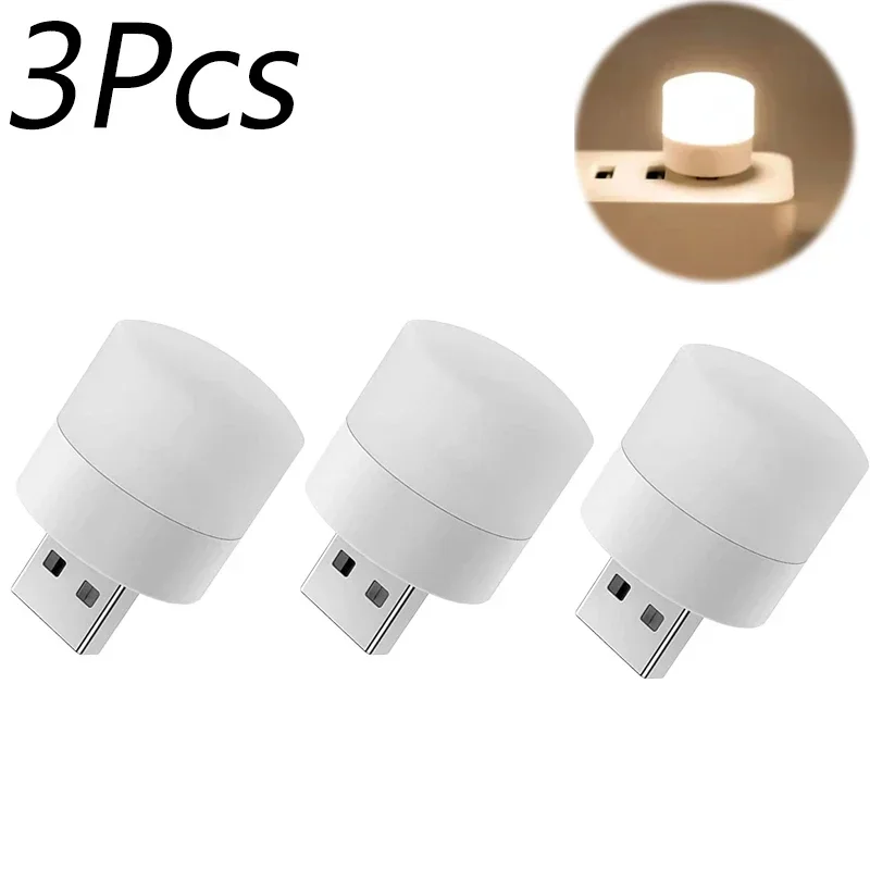 

Портативный USB ночник теплый белый свет