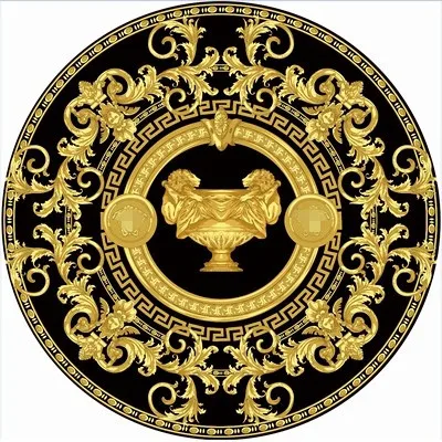 

New round carpet luxury design Floor mat European style living room dining room decoration door mat