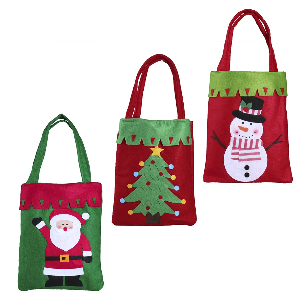 

3 Pcs Christmas Candy Bag Chrsitmas Goody Bags Christmas Decorations Gift Elder Birthday Presents