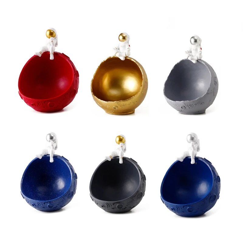 

2022 New Astronaut Statue Resin Spaceman Figurine Table Decor Key Container Storage Box